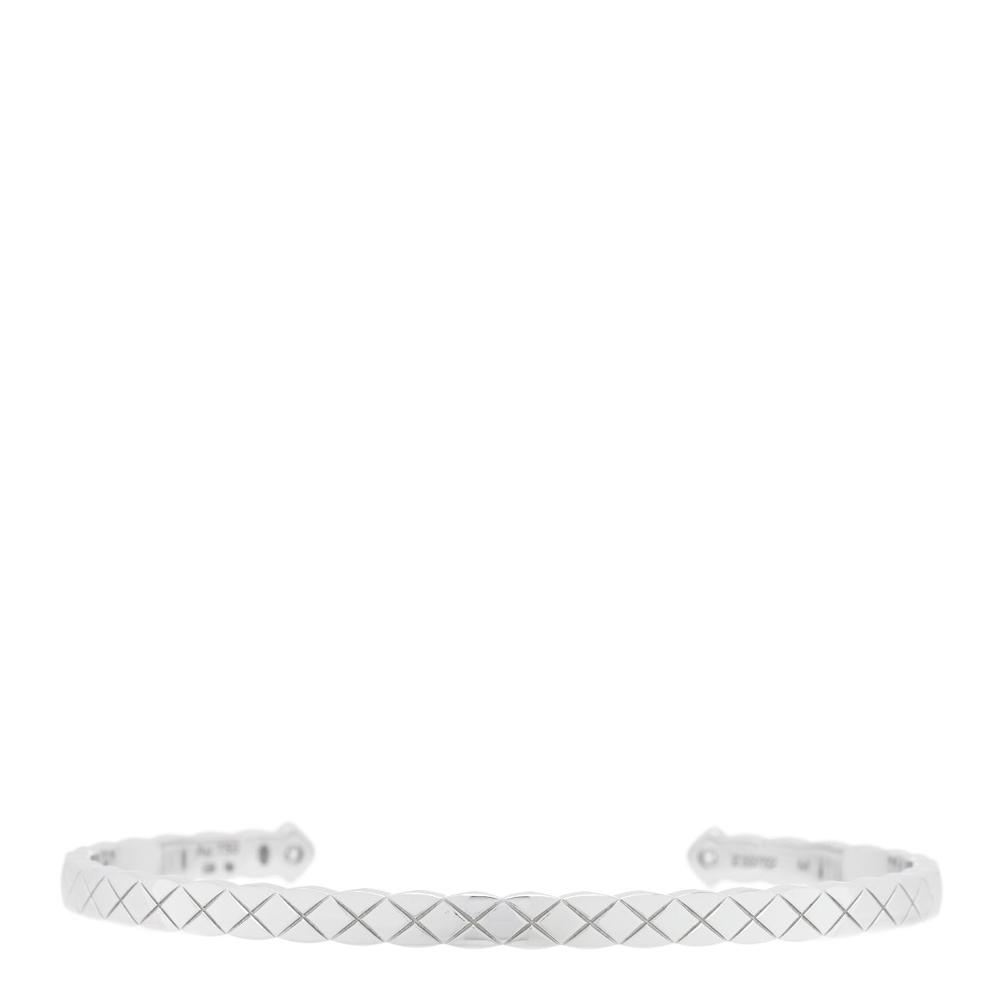18K White Gold Diamond Coco Crush Cuff Bracelet M