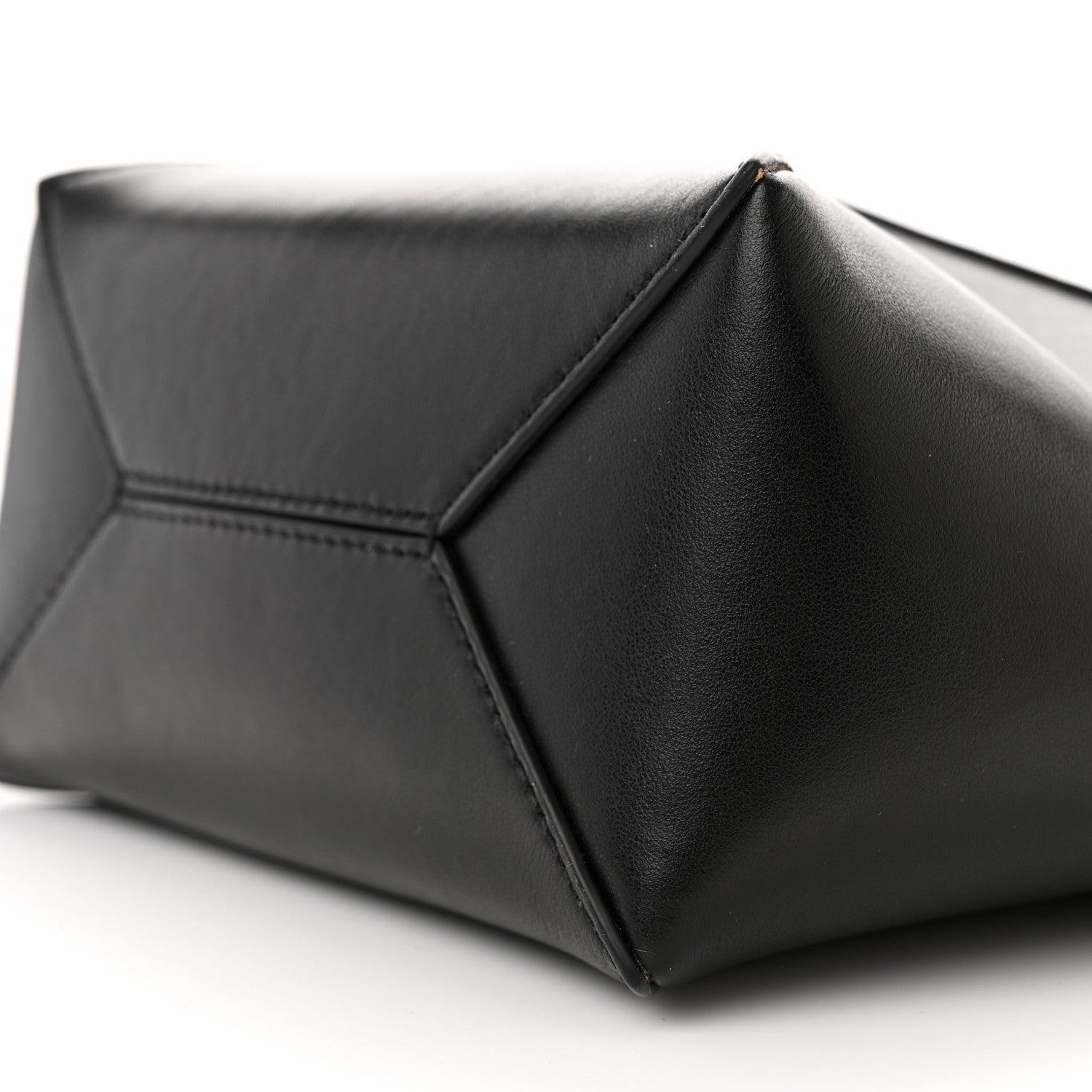 Loewe Shiny Calfskin Mini Puzzle Fold Tote Black 10 of 10