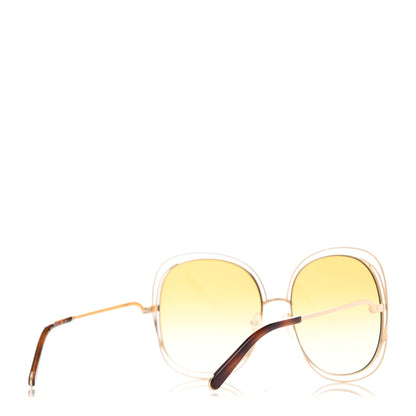 Chloe Oversized Round Sunglasses CE126S Tortoise Gold 3 of 7