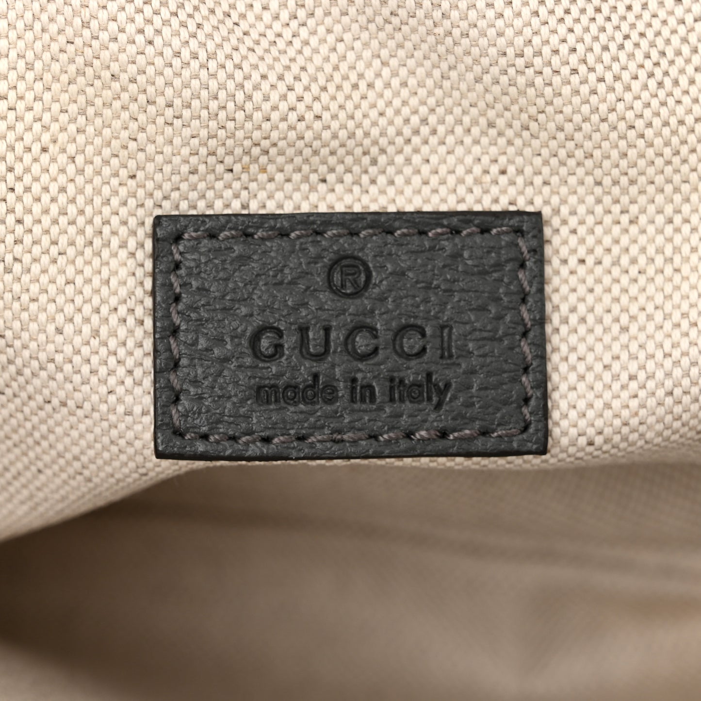 GG Supreme Monogram Textured Dollar Calfskin Ophidia Belt Bag Grey Black Graphite Grey
