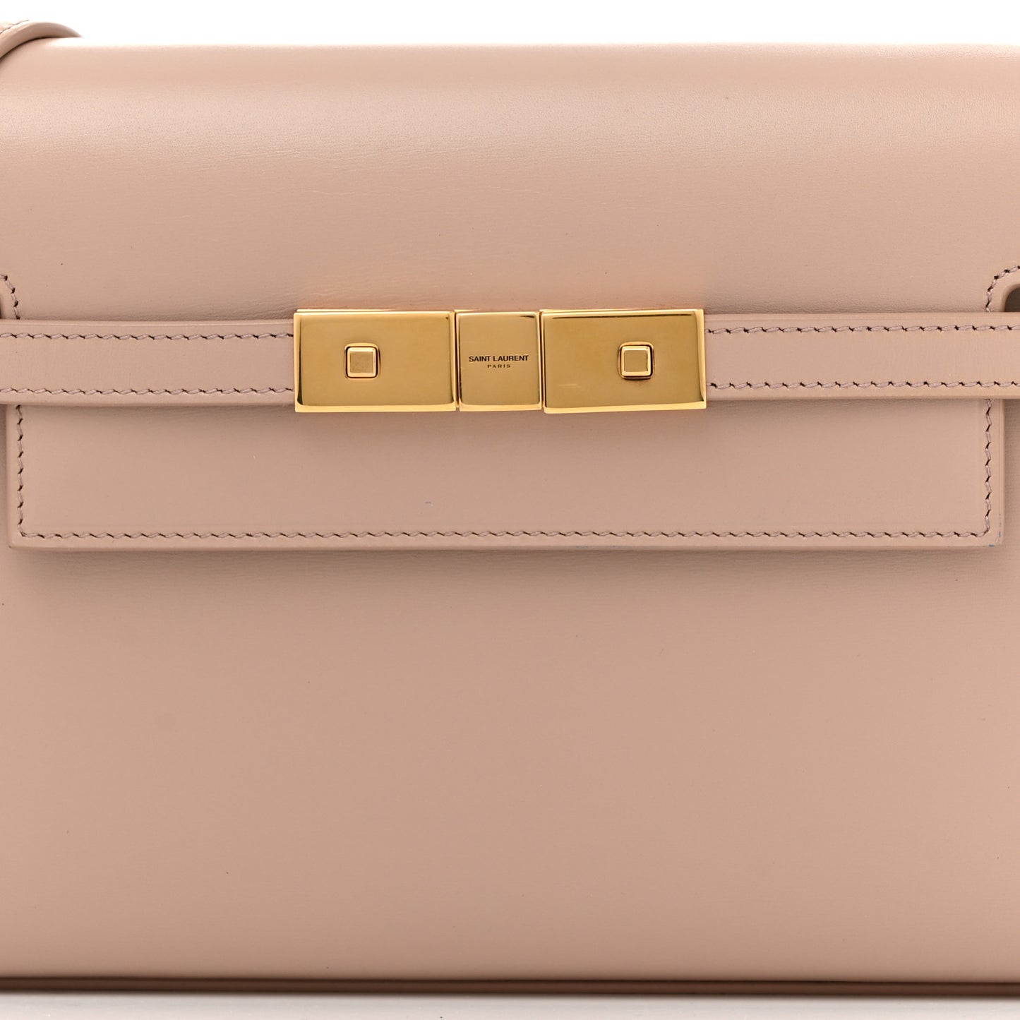 Smooth Calfskin Small Manhattan Shoulder Bag Rosy Sand