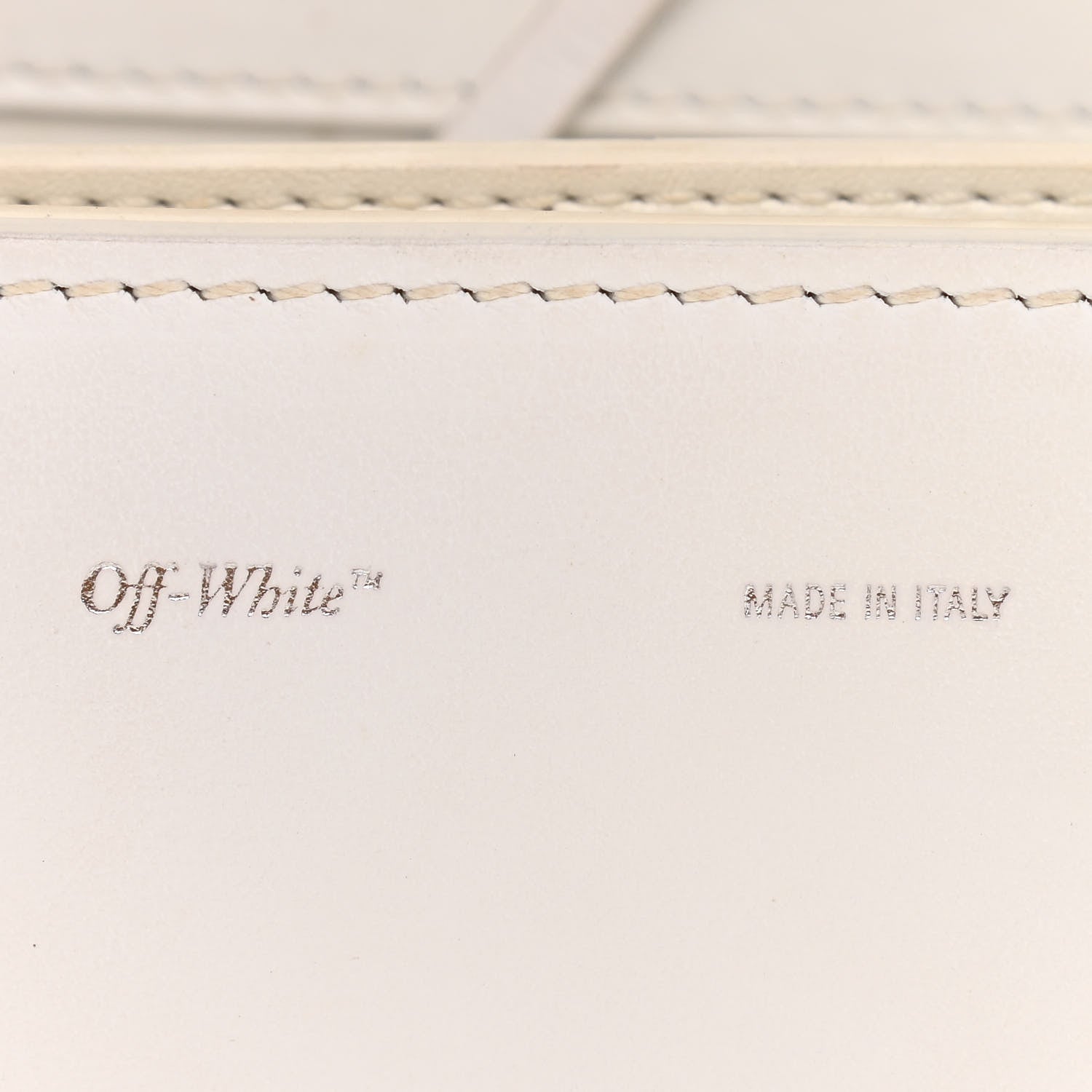 Off-White Calfskin Binder Clip Bag White 6 of 16