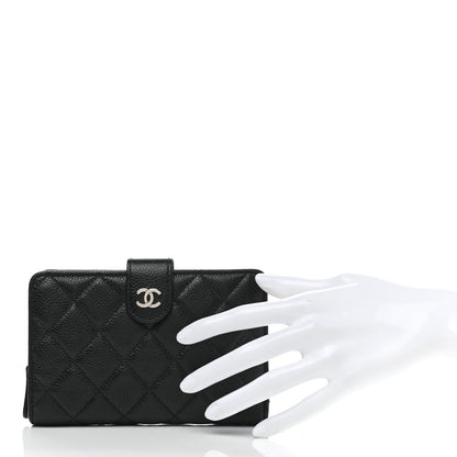 Chanel Caviar Quilted CC French Wallet Black 3 of 8