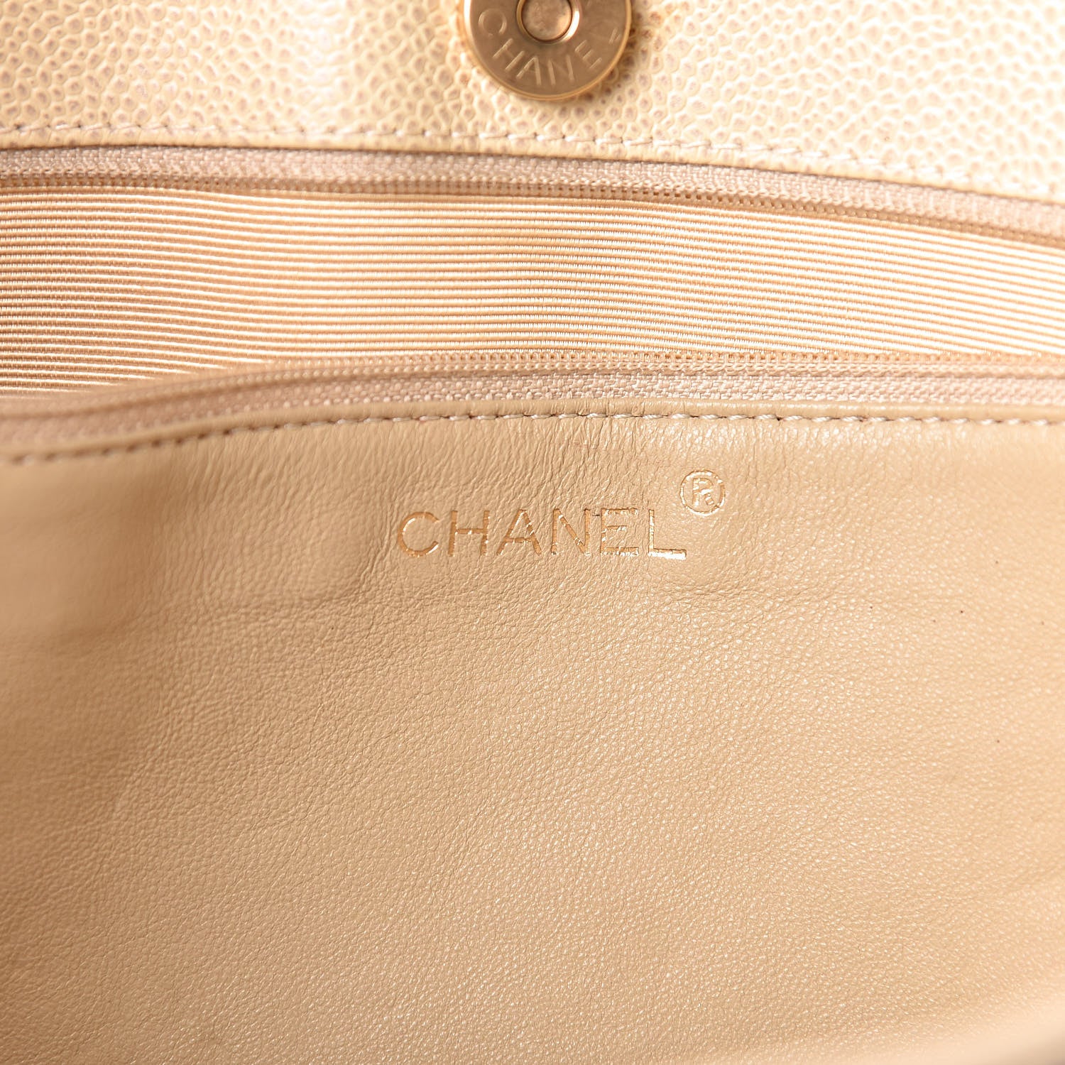 Chanel Caviar Quilted Bekko Shopper Tote Beige 6 of 15