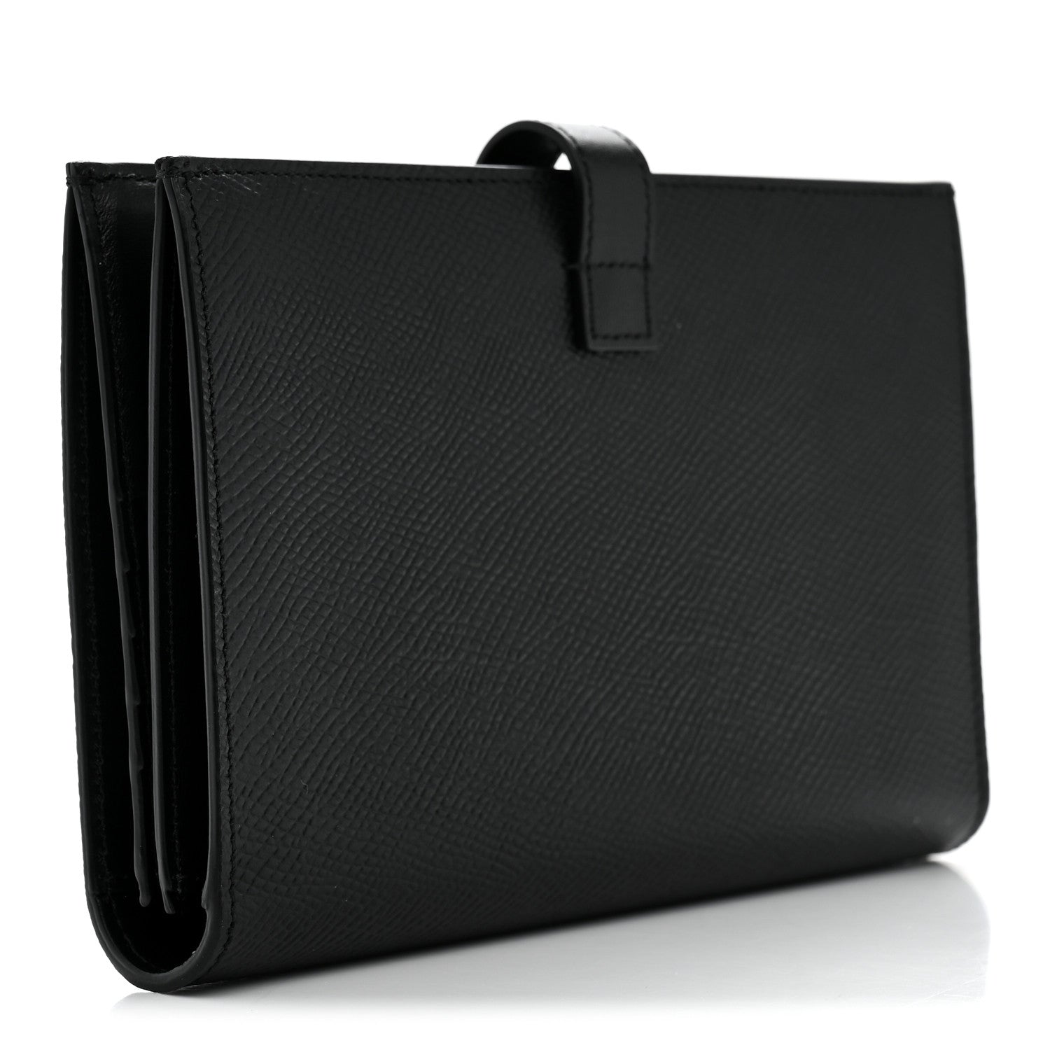 Celine Grained Calfskin Large Multifunction Strap Wallet Black 3 of 7