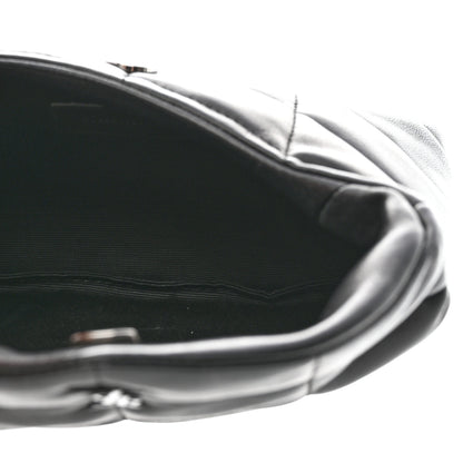 Saint Laurent Lambskin Monogram Loulou Puffer Pouch Clutch Black 6 of 11