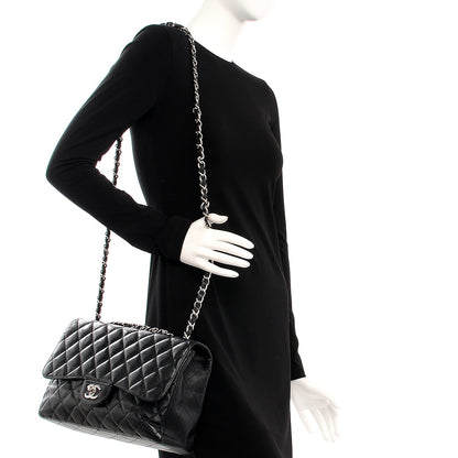 Chanel Caviar Quilted Jumbo Single Flap Black 2 of 11