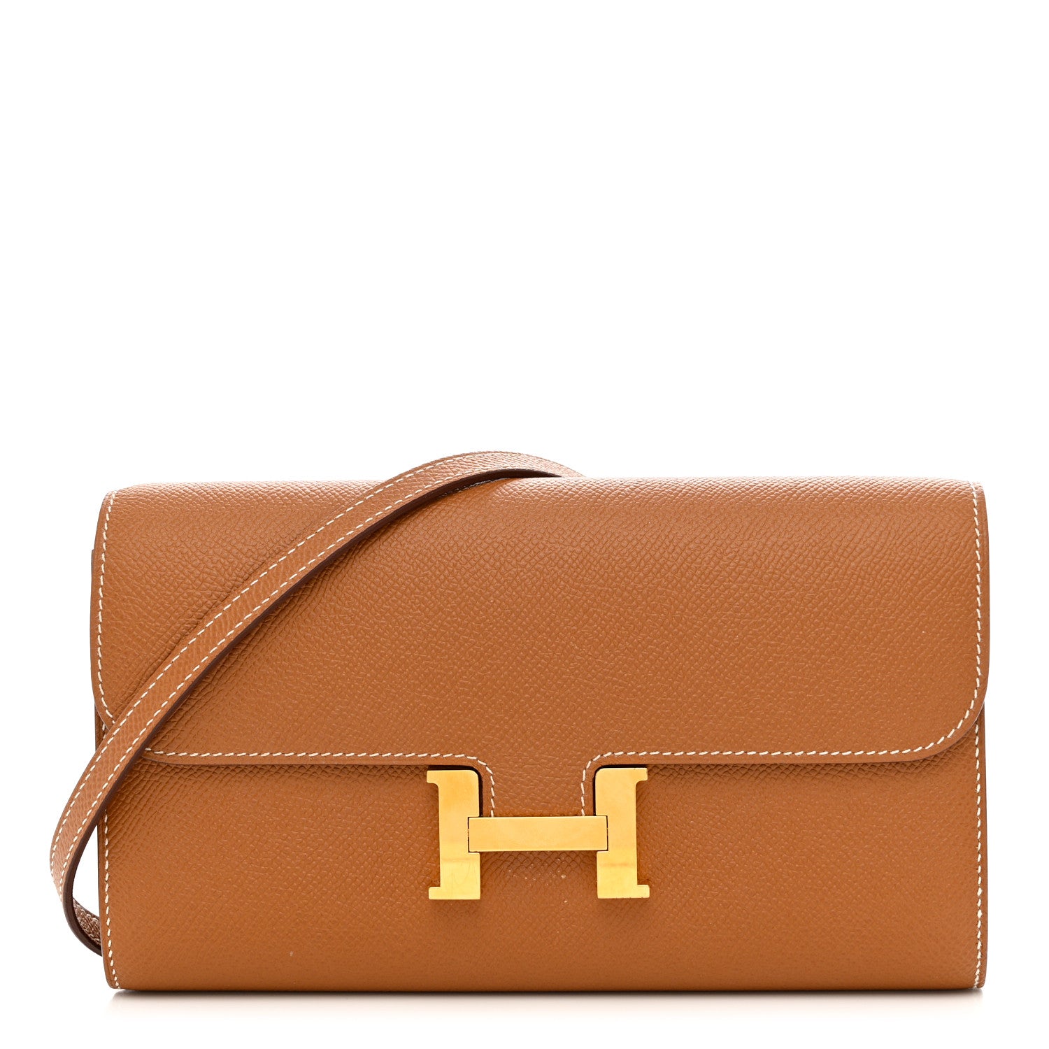 Hermes Epsom Constance Long Wallet To Go Gold 1 of 9