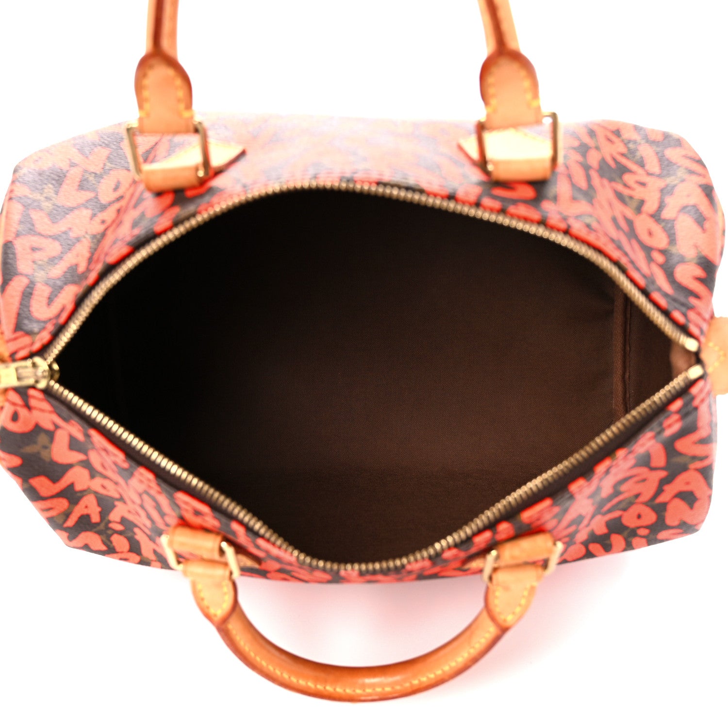 Louis Vuitton Monogram Graffiti Speedy 30 Orange 5 of 13
