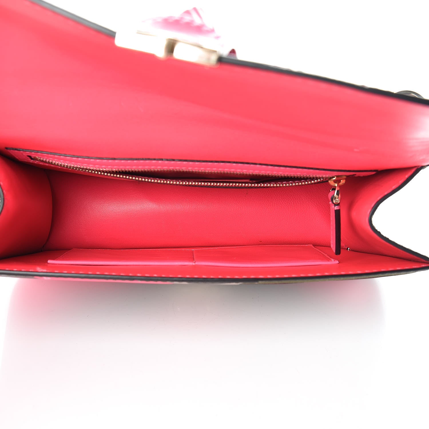Valentino Garavani Nappa Canvas Camouflage Medium Glam Lock Rockstud Flap Fuxia Fluo 5 of 14