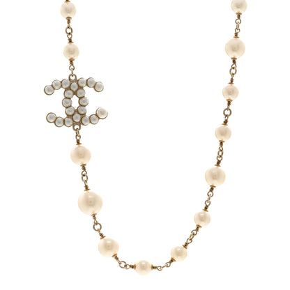 Chanel Irregular Pearl CC Short Necklace Gold 1 of 6