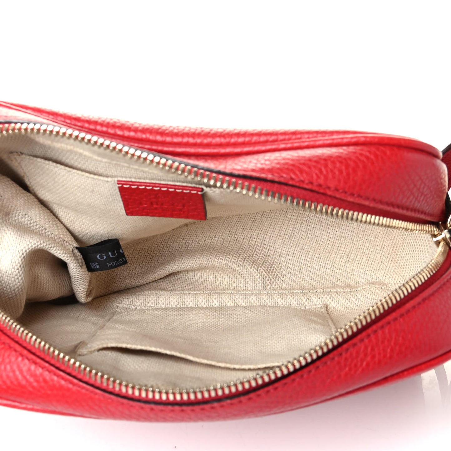 Pebbled Calfskin Small Soho Disco Bag Tabasco Red