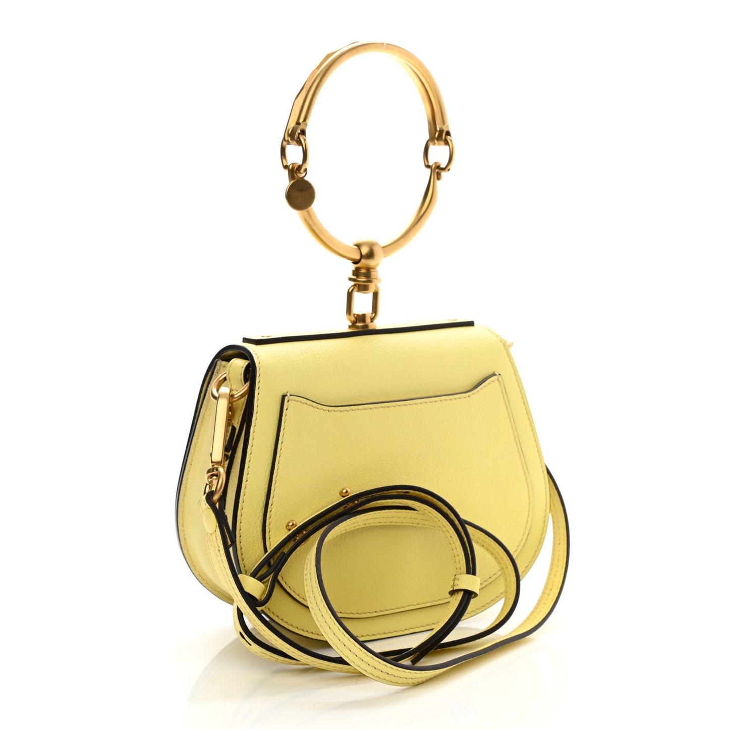 Calfskin Suede Small Nile Bracelet Bag Lemonade