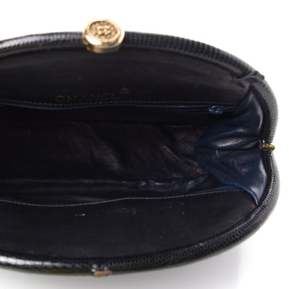 Chanel Lambskin Quilted Frame Clutch Navy 5 of 8