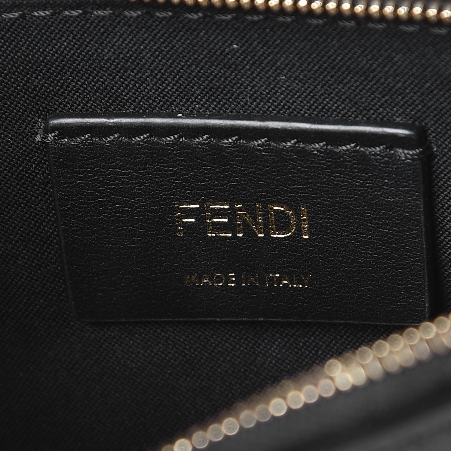 Fendi Vitello Liberty F is Fendi Bi-Color FF 1974 Embossed Medium Envelope Wallet On Chain Black Maya 6 of 7
