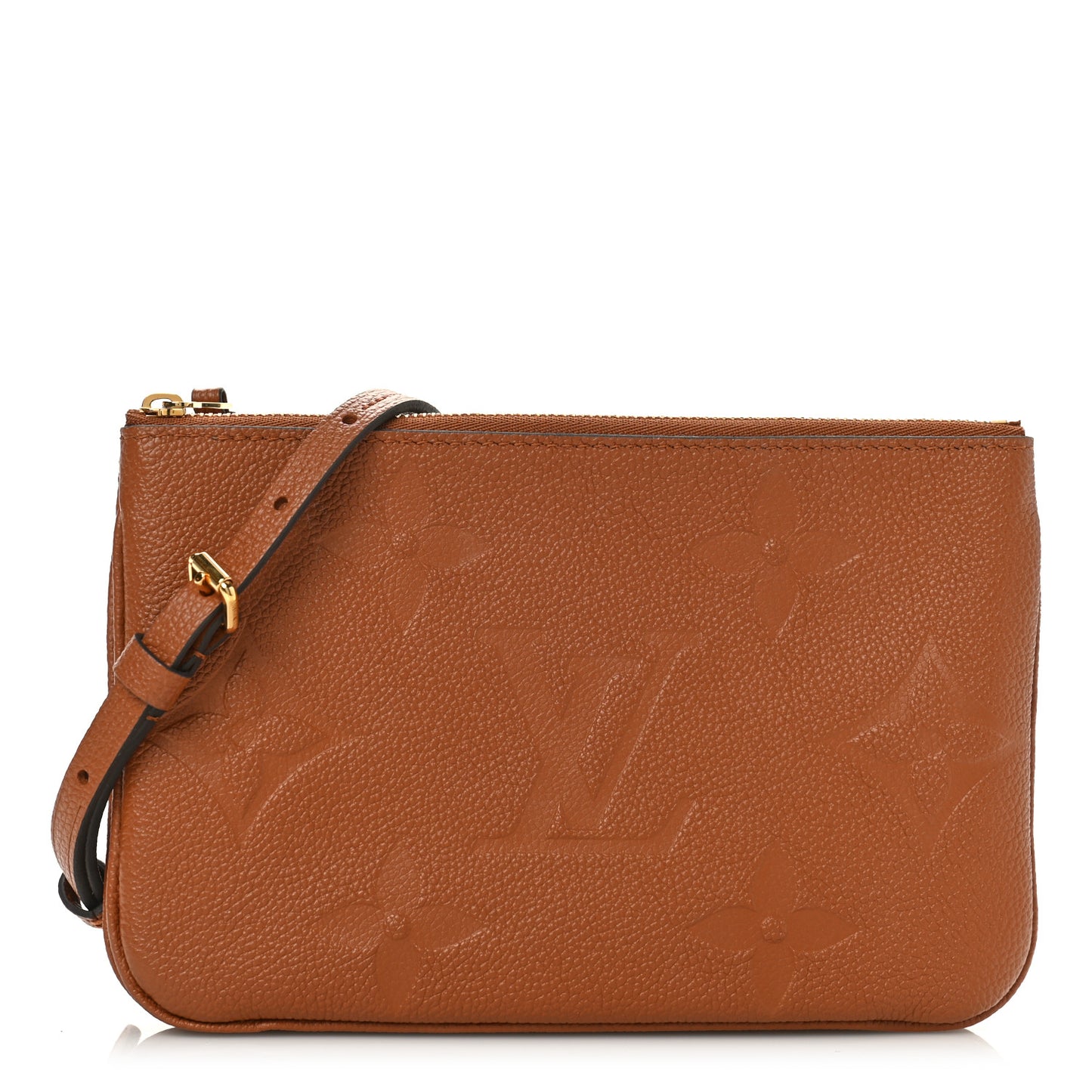 Empreinte Monogram Giant Double Zip Pochette Caramel