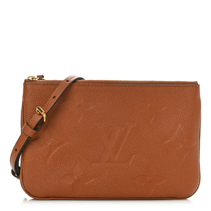 Louis Vuitton Empreinte Monogram Giant Double Zip Pochette Caramel 1 of 9