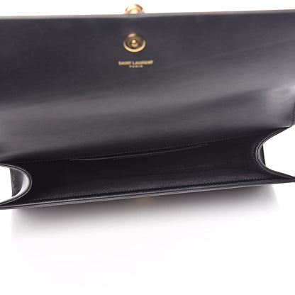 Saint Laurent Calfskin Classic Monogram Tassel Clutch Black 5 of 12