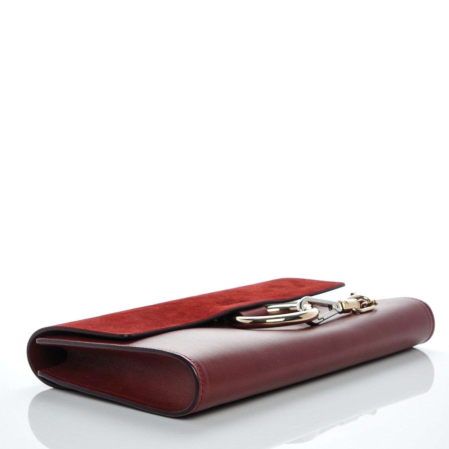 Chloe Suede Calfskin Faye Clutch Plum Purple 4 of 6
