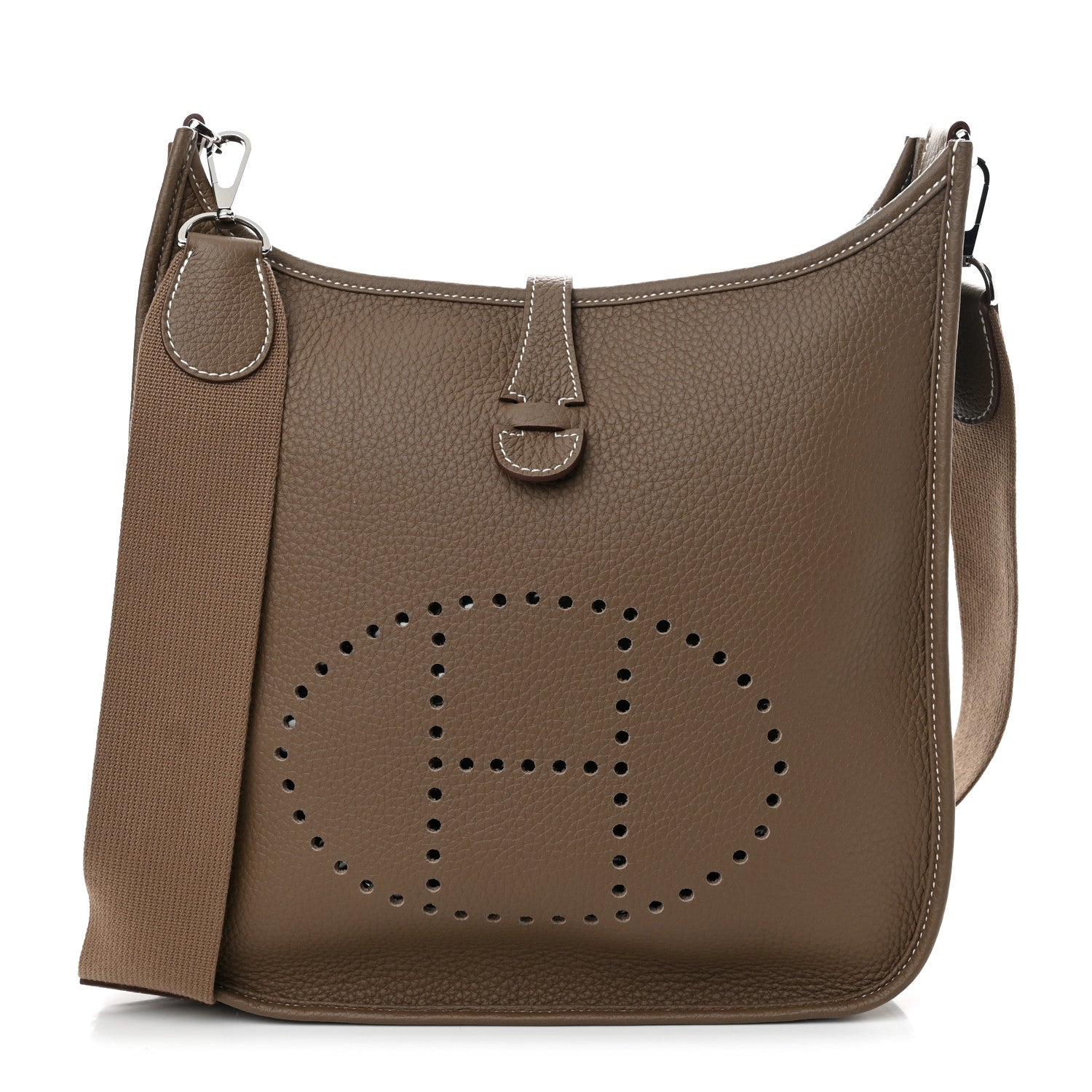 Hermes Taurillon Clemence Evelyne III PM Etoupe 1 of 11