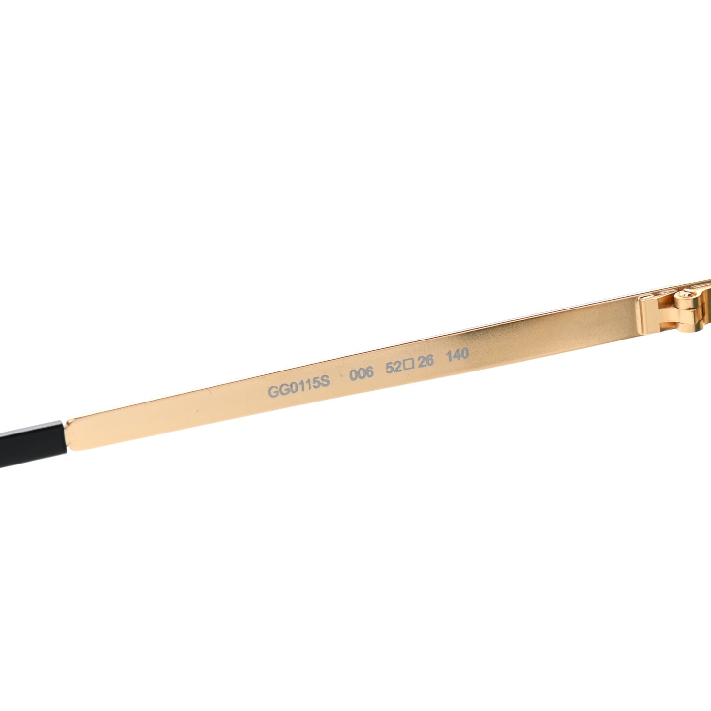 Metal Acetate Crystal Oversize GG0115S Sunglasses Gold