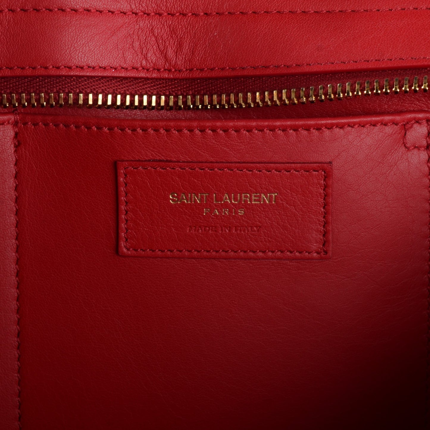 Calfskin Small Classic Y Cabas Red