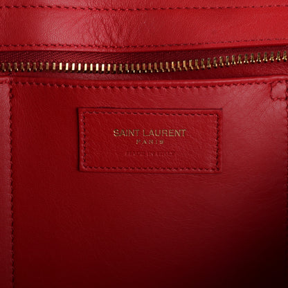 Saint Laurent Calfskin Small Classic Y Cabas Red 6 of 7