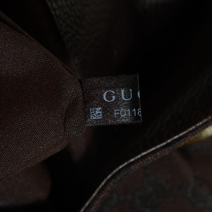 Gucci Monogram Hysteria Medium Top Handle Bag Brown 8 of 9