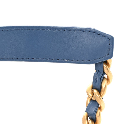 Chanel Denim Quilted Chanel 19 Wallet On Chain WOC Blue 17 of 17