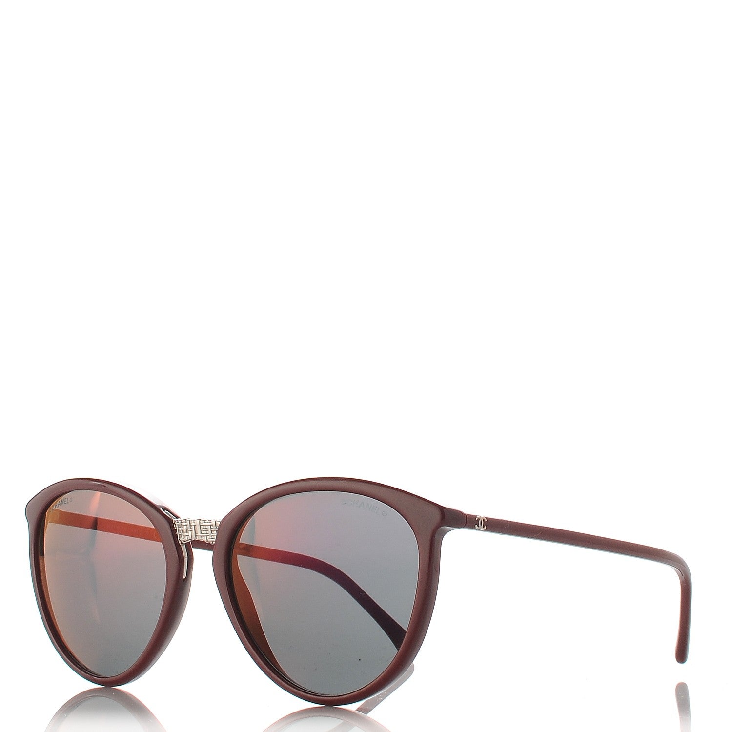 Chanel Acetate Butterfly Winter Sunglasses 5382 Dark Red 1 of 9