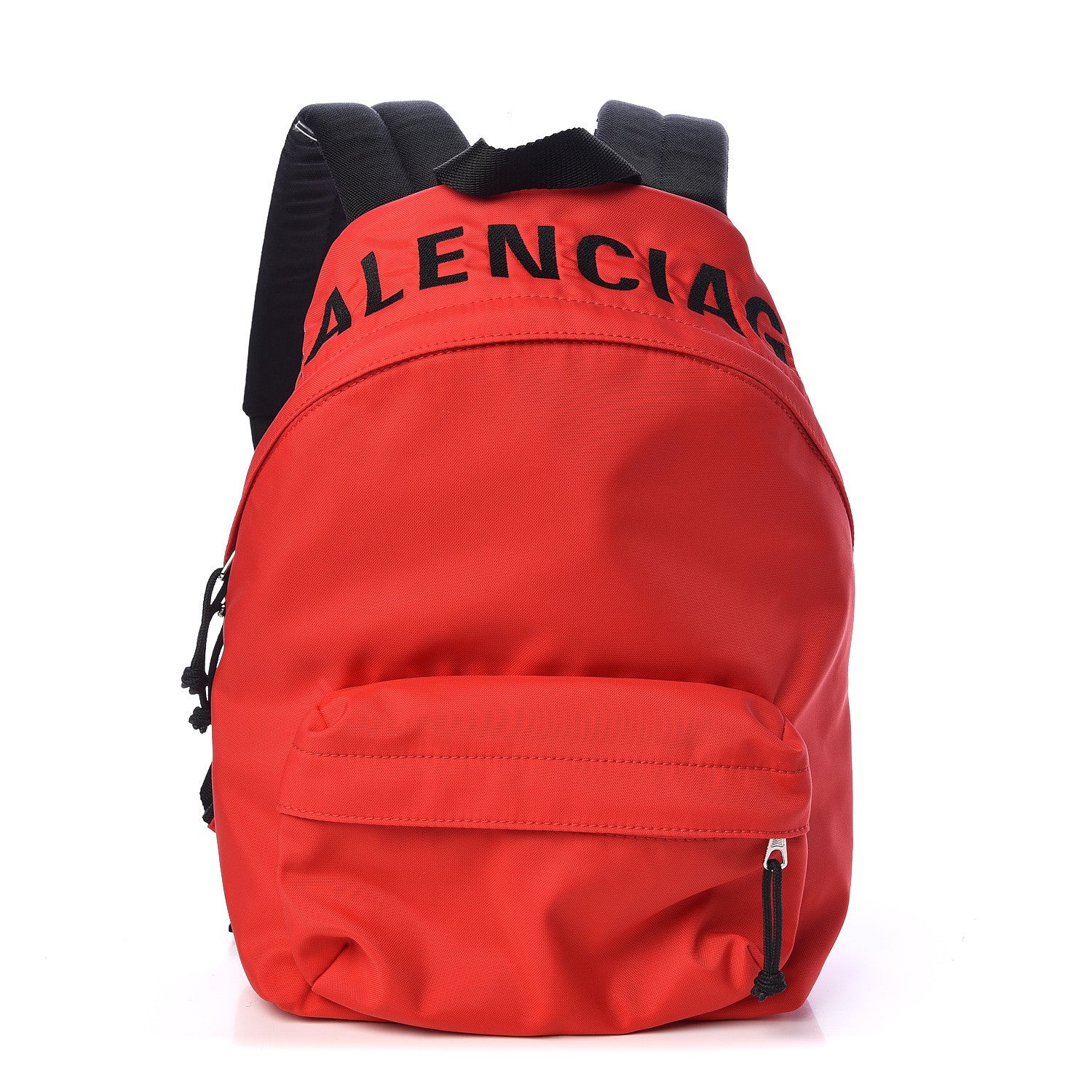 Balenciaga Sport Nylon Logo Embroidered S Wheel Backpack Bright Red Black 1 of 9