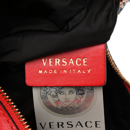 Versace Nylon Calfskin Tresor De La Mer Print Hobo Bag Multicolor 7 of 9