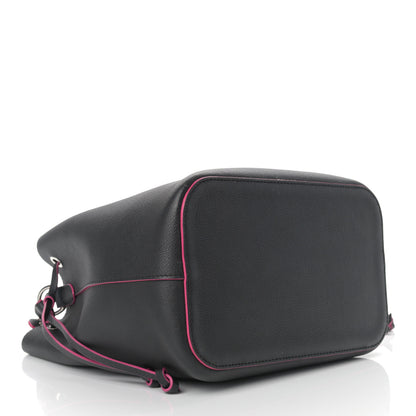 Louis Vuitton Calfskin Lockme Bucket Black 3 of 11
