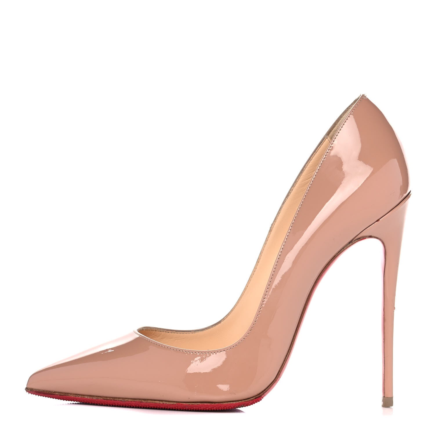 Christian Louboutin Patent So Kate 120 Pumps 38 Nude 1 of 13