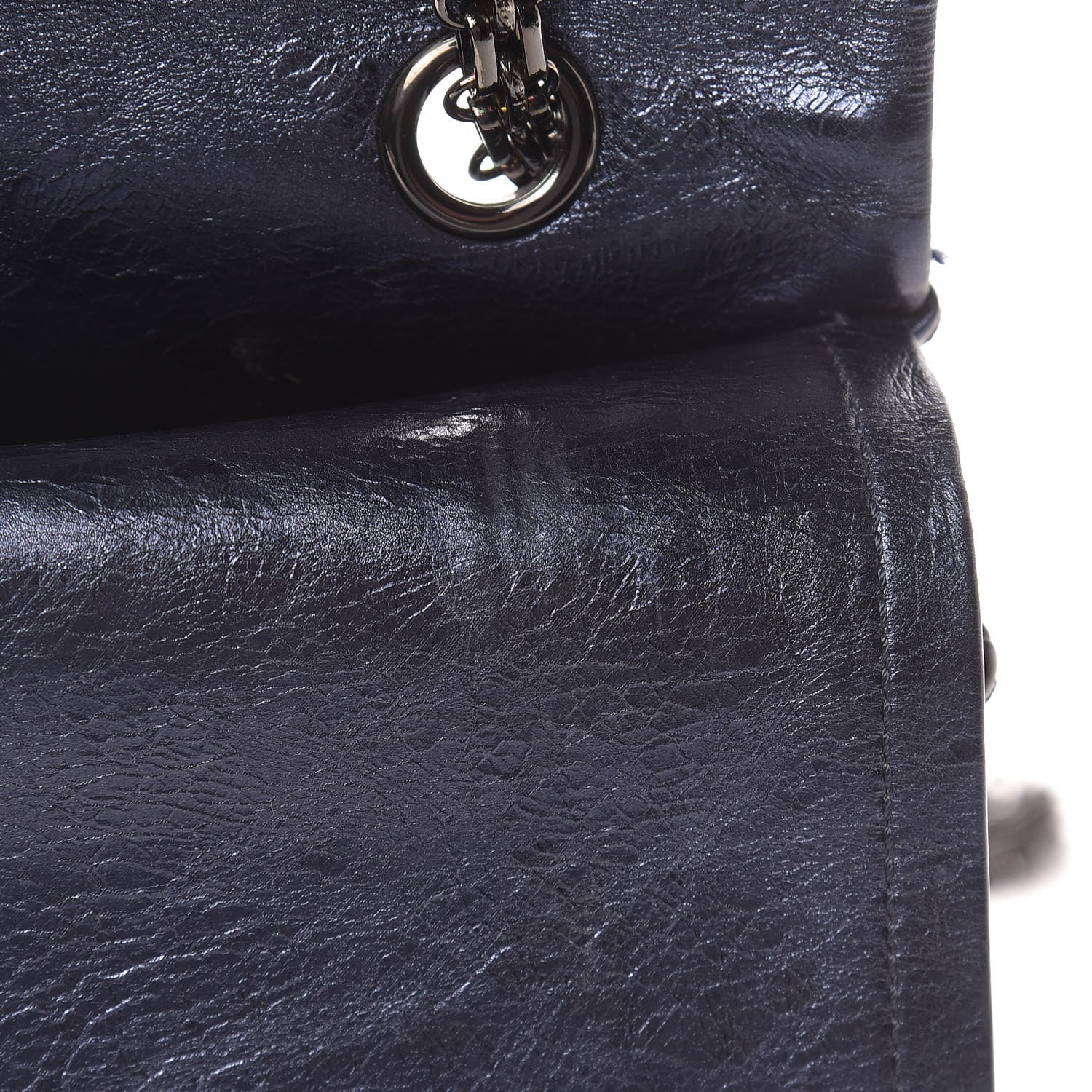 Chanel Metallic Aged Calfskin Quilted 2.55 Reissue 227 Flap Blue 12 of 13