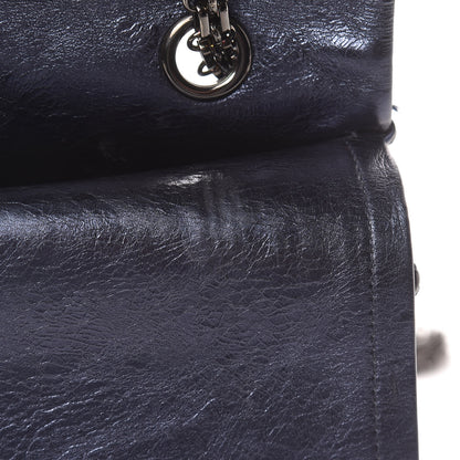 Chanel Metallic Aged Calfskin Quilted 2.55 Reissue 227 Flap Blue 12 of 13