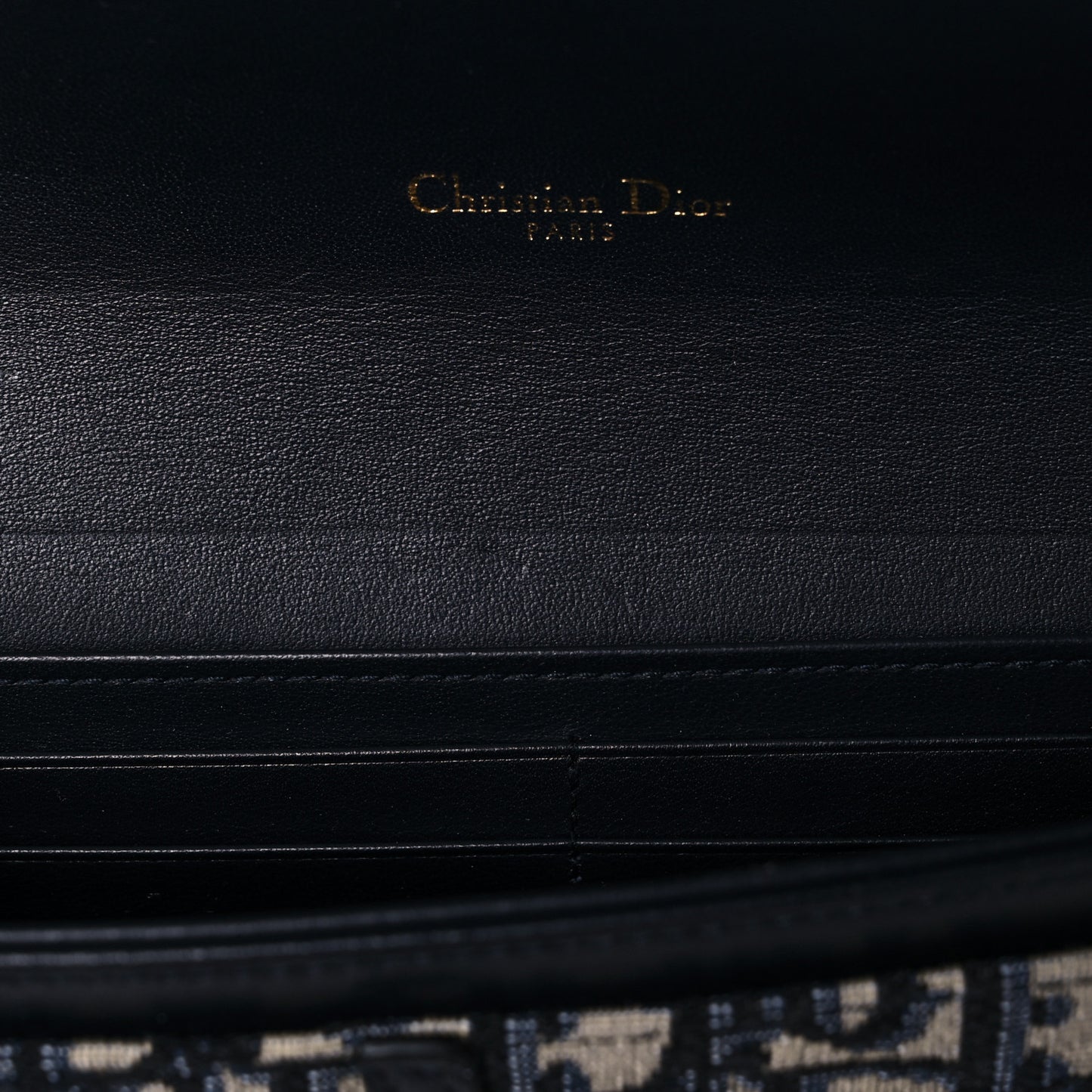 Oblique Saddle Chain Long Wallet Blue