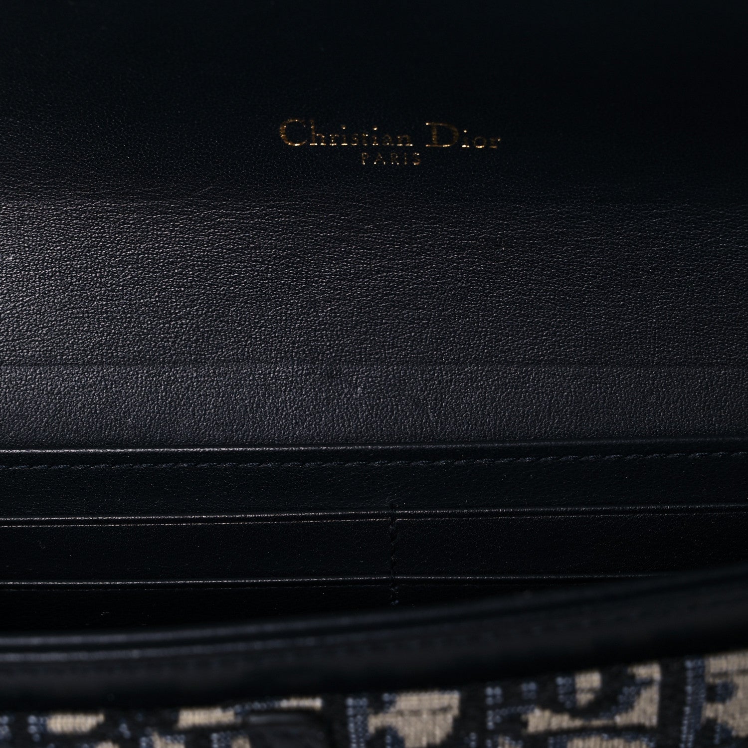 Christian Dior Oblique Saddle Chain Long Wallet Blue 11 of 12