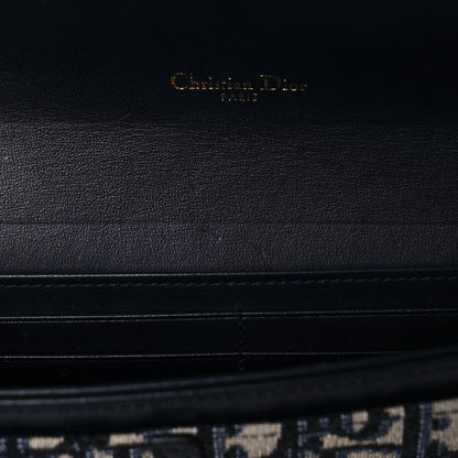 Christian Dior Oblique Saddle Chain Long Wallet Blue 11 of 12