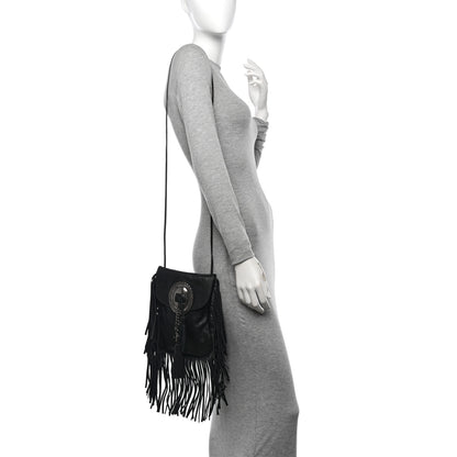 Saint Laurent Lambskin Anita Tassed Crossbody Bag Black 2 of 10