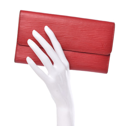 Louis Vuitton Epi Porte Tresor International Wallet Rouge 2 of 15