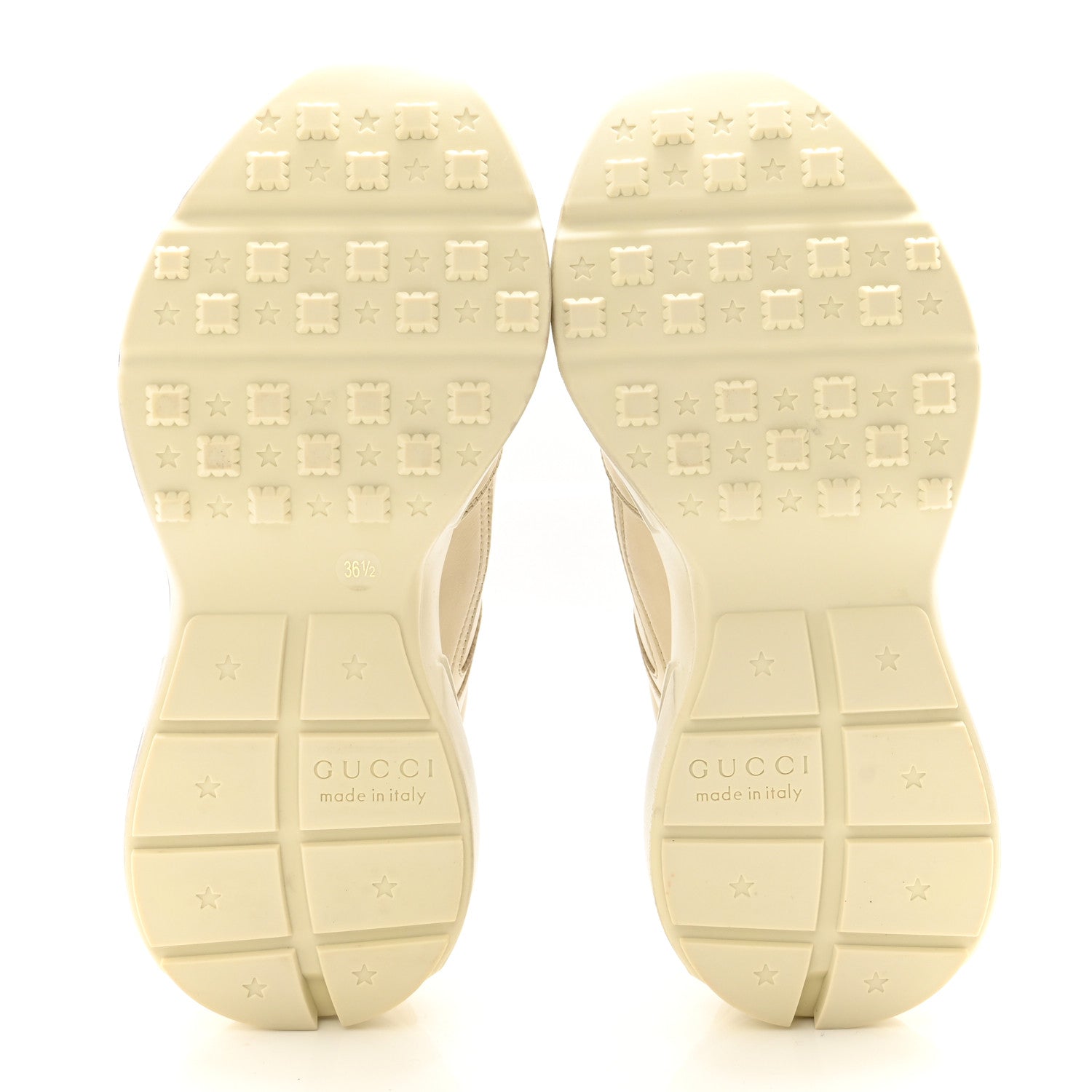Gucci Calfskin Mouth Print Womens Rhyton Sneakers 36.5 Ivory 6 of 10