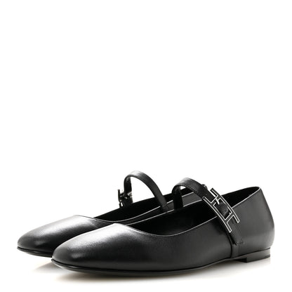 Hermes Goatskin Jane Ballet Flats 35.5 Black 4 of 10