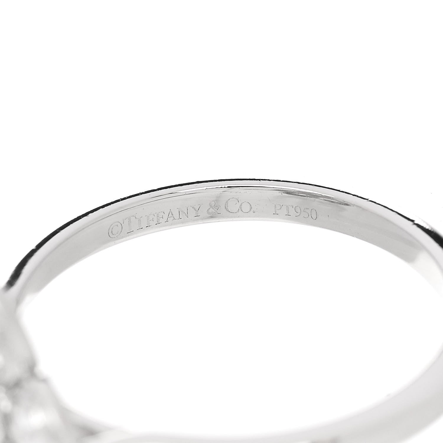Tiffany Platinum Diamond Enchant Flower Ring 52 6 5 of 5