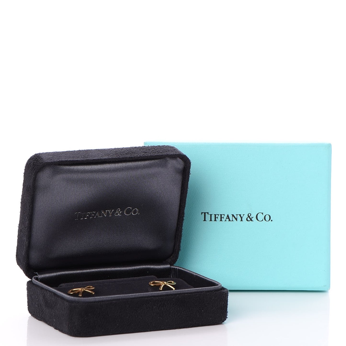 18K Yellow Gold Bow Earrings