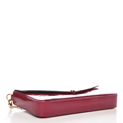 Louis Vuitton Vernis Felicie Chain Wallet Magenta 5 of 9
