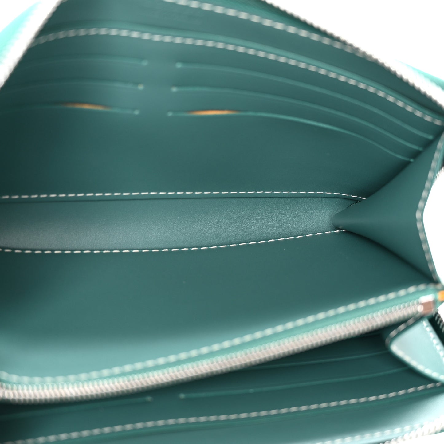 Goyardine Matignon Zip Around GM Wallet Green