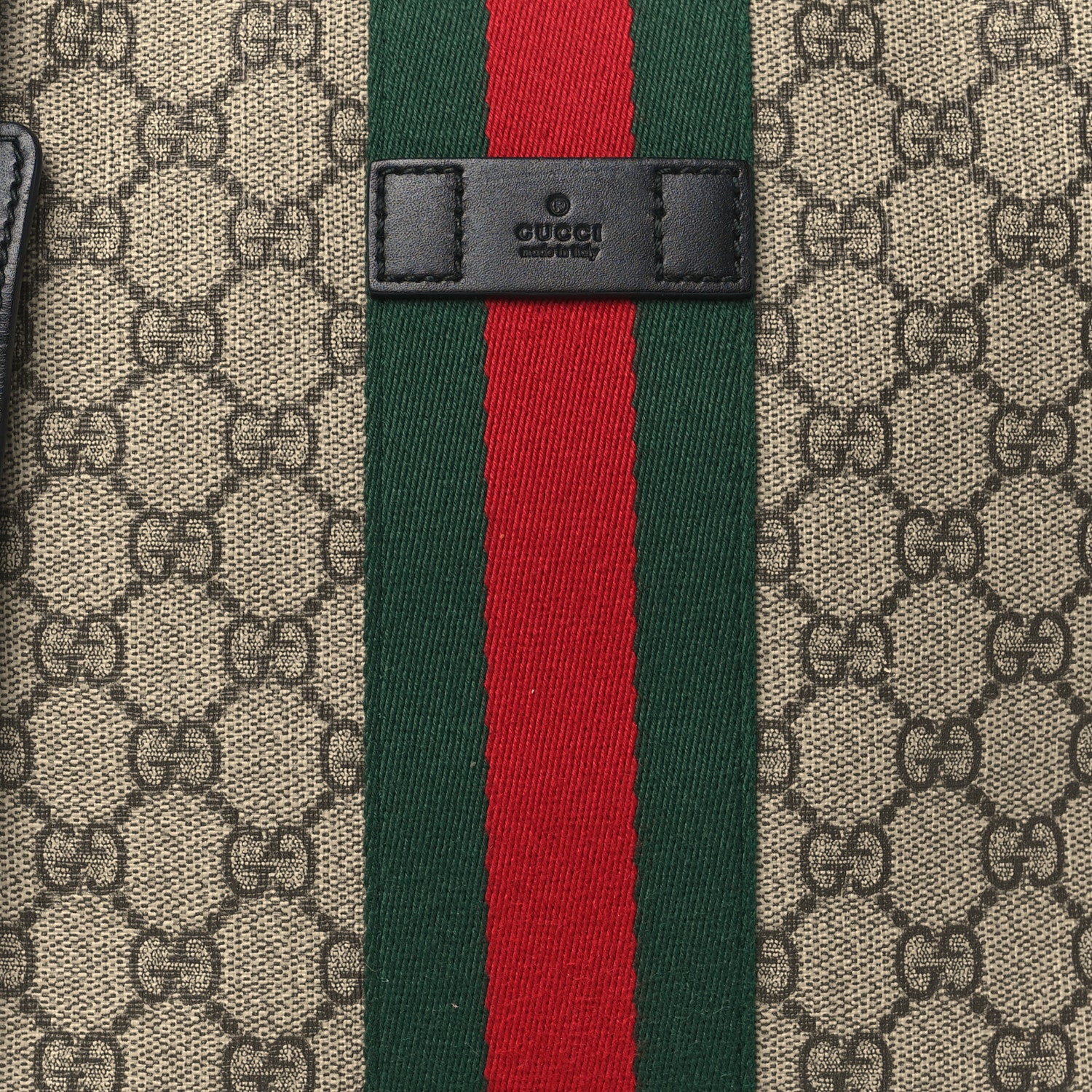 Gucci GG Supreme Monogram Web Messenger Bag Black 7 of 8