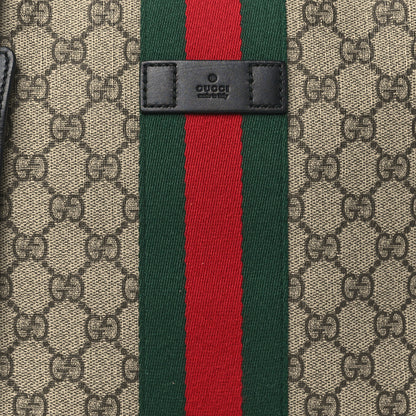 Gucci GG Supreme Monogram Web Messenger Bag Black 7 of 8