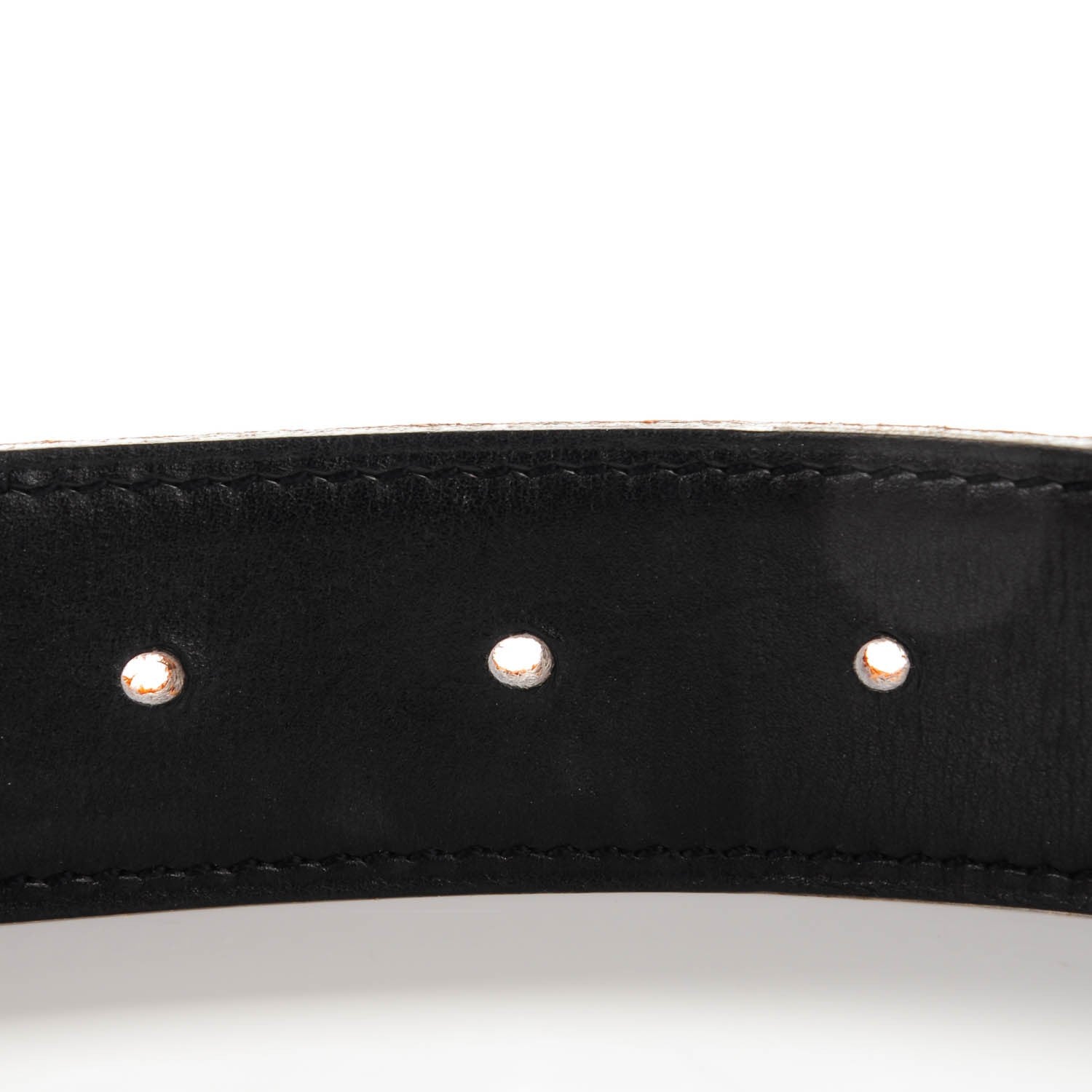 Hermes Box Togo 32mm H Belt 85 Black Orange 5 of 8